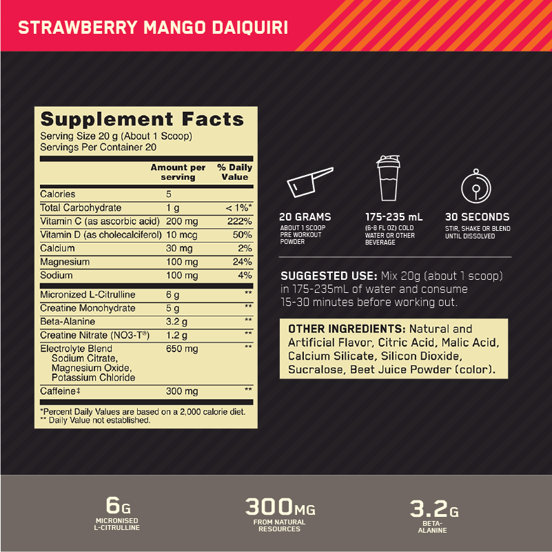 Gold Standard Pre Advanced by Optimum Nutrition - Sardo Nutrition
