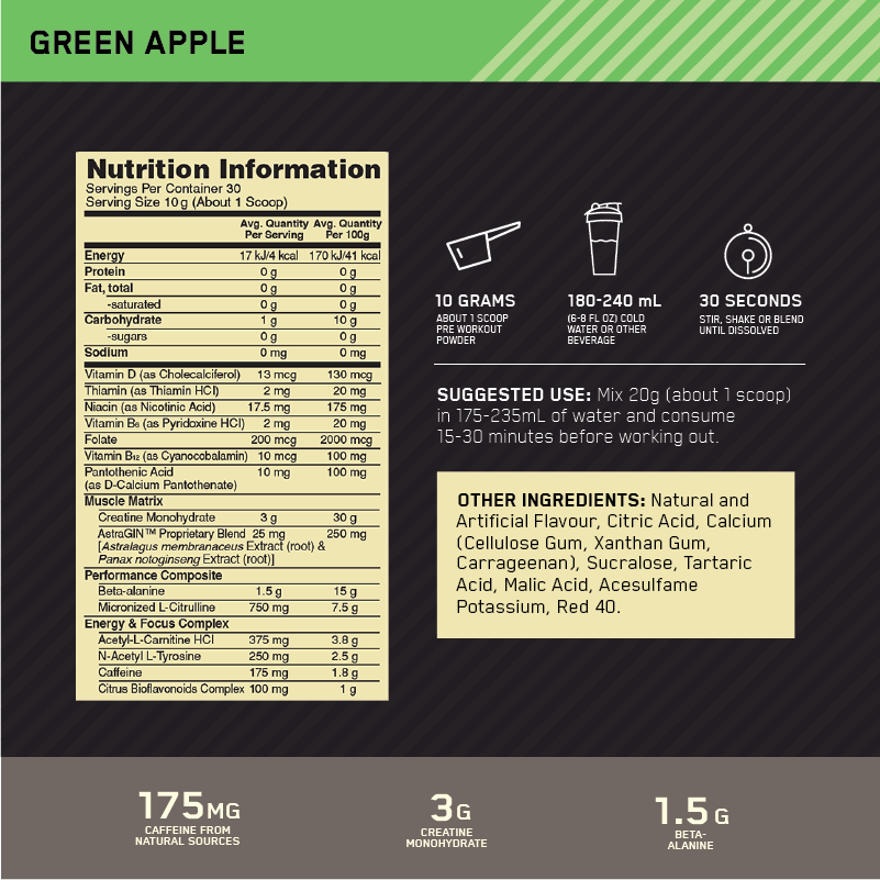 Gold Standard Pre-Workout by Optimum Nutrition - Sardo Nutrition