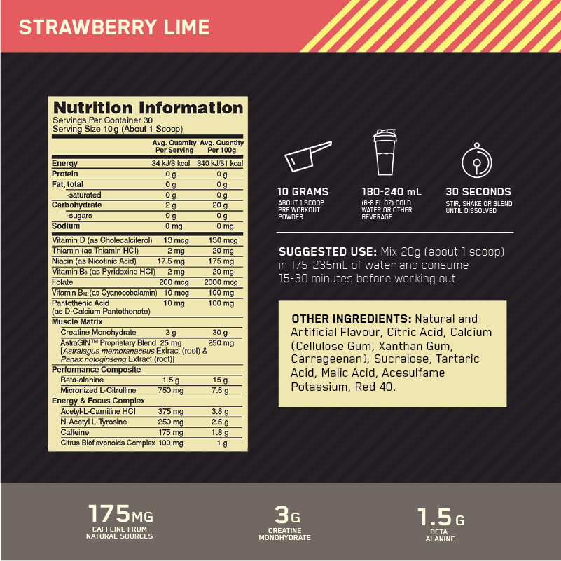Gold Standard Pre-Workout by Optimum Nutrition - Sardo Nutrition