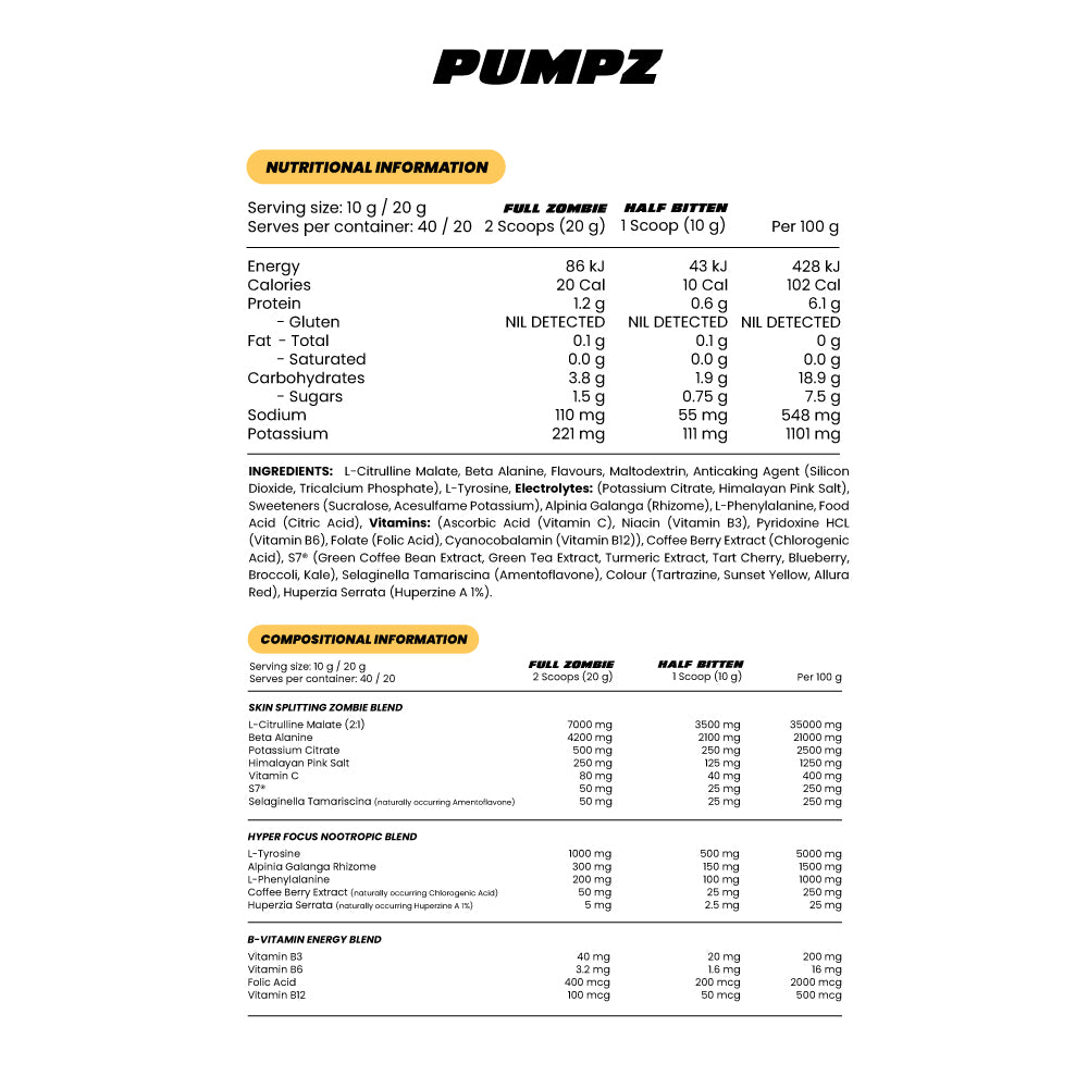 Pumpz by Zombie Labs - Sardo Nutrition