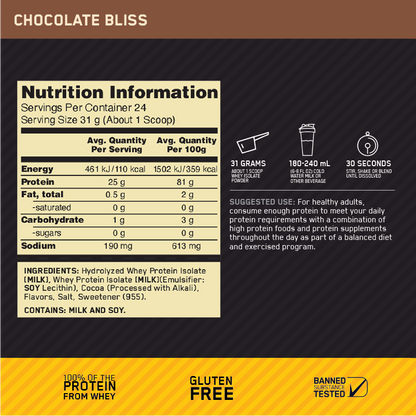 Gold Standard 100% Isolate by Optimum Nutrition