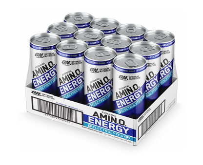 Amino Energy + Electrolytes Sparkling RTD by Optimum Nutrition (Box of 12 Cans)