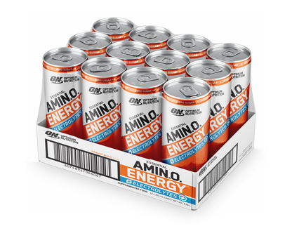 Amino Energy + Electrolytes Sparkling RTD by Optimum Nutrition (Box of 12 Cans)